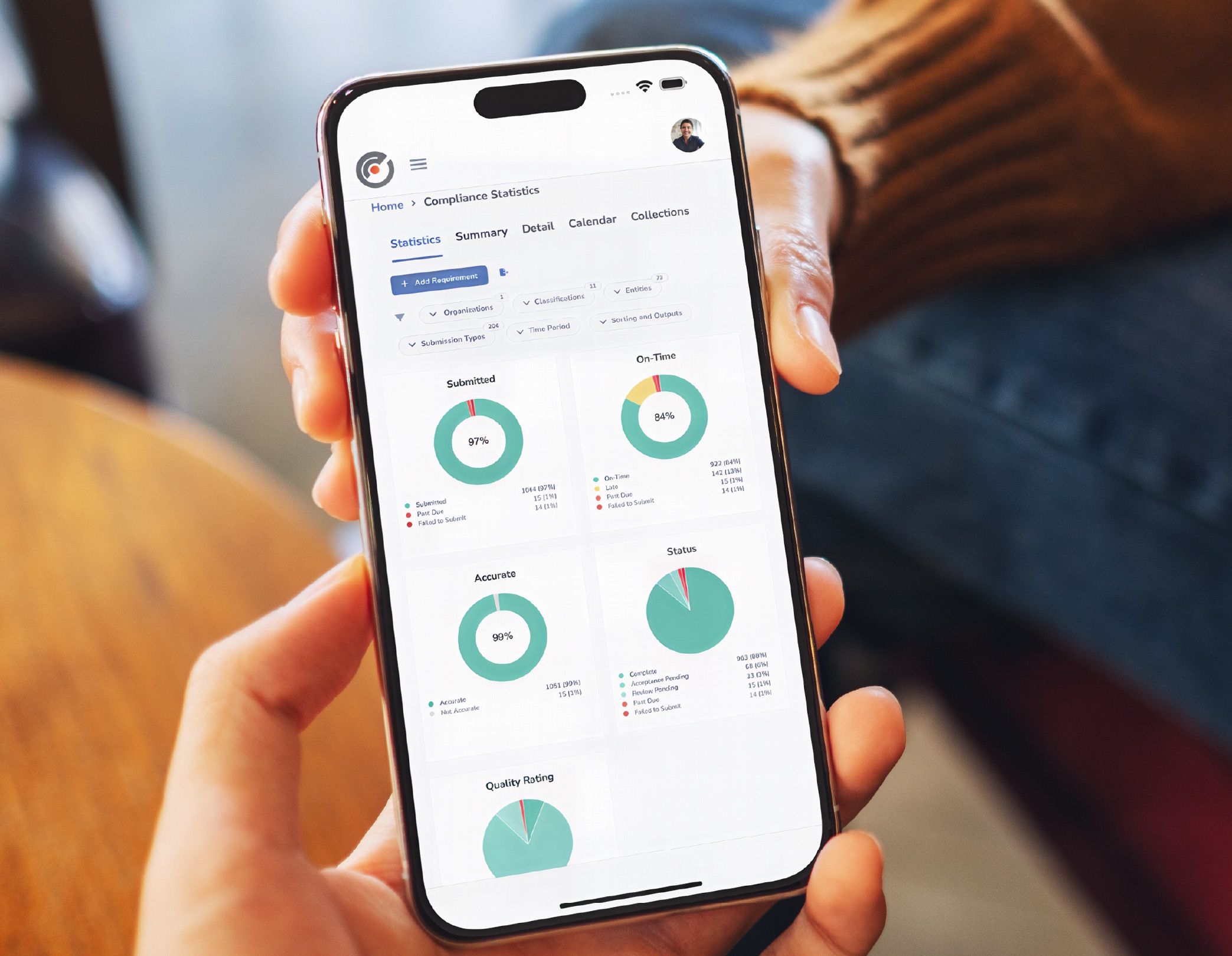 Mobile app story graphic for taking work with you